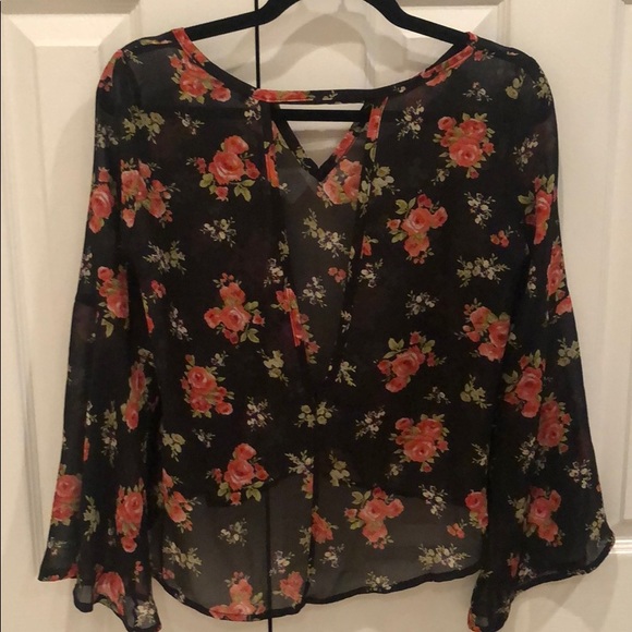 Floral top with open back - Picture 2 of 5